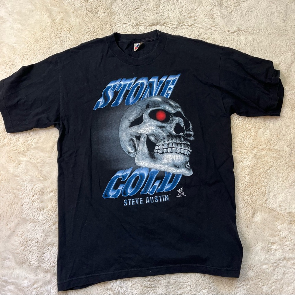 Vtg 90s STONE COLD Tshirt STEVE AUSTIN PROFESSIONAL A KICKER 1998 WWF Tee